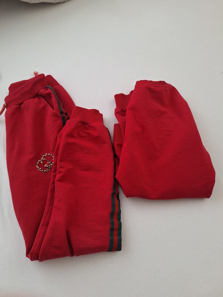 Kızlar için Kırmızı Nakışlı Rahat Takım - Görsel 4
