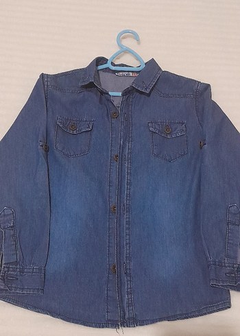 Düğmeli Erkek Çocuk Kot Gömlek - Görsel 2