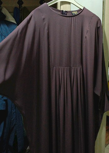 Mor Uzun Kollu Salaş Kadın Elbise - Görsel 2