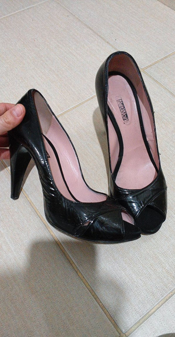 Klasik Siyah Dolgu Topuklu Kadın Abiye Ayakkabı - Görsel 5