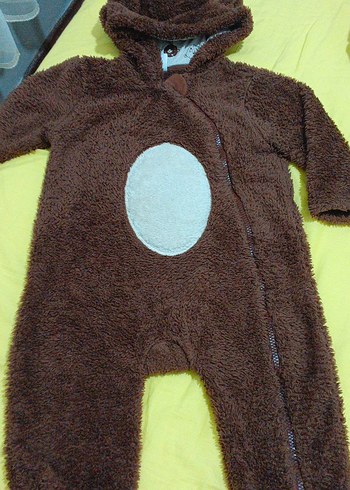 Kahverengi Kürklü Bebek Tulumu - Görsel 4