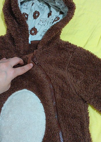 Kahverengi Kürklü Bebek Tulumu - Görsel 6