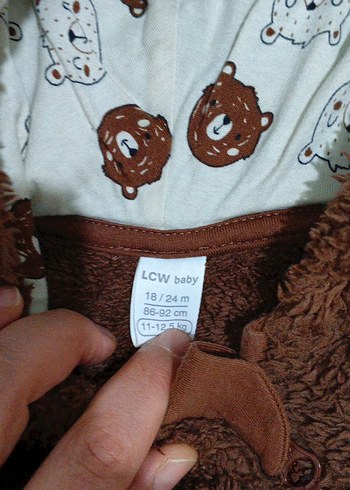 Kahverengi Kürklü Bebek Tulumu - Görsel 7