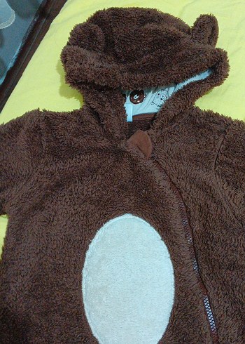 Kahverengi Kürklü Bebek Tulumu - Görsel 2