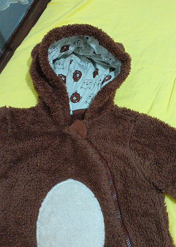 Kahverengi Kürklü Bebek Tulumu - Görsel 5