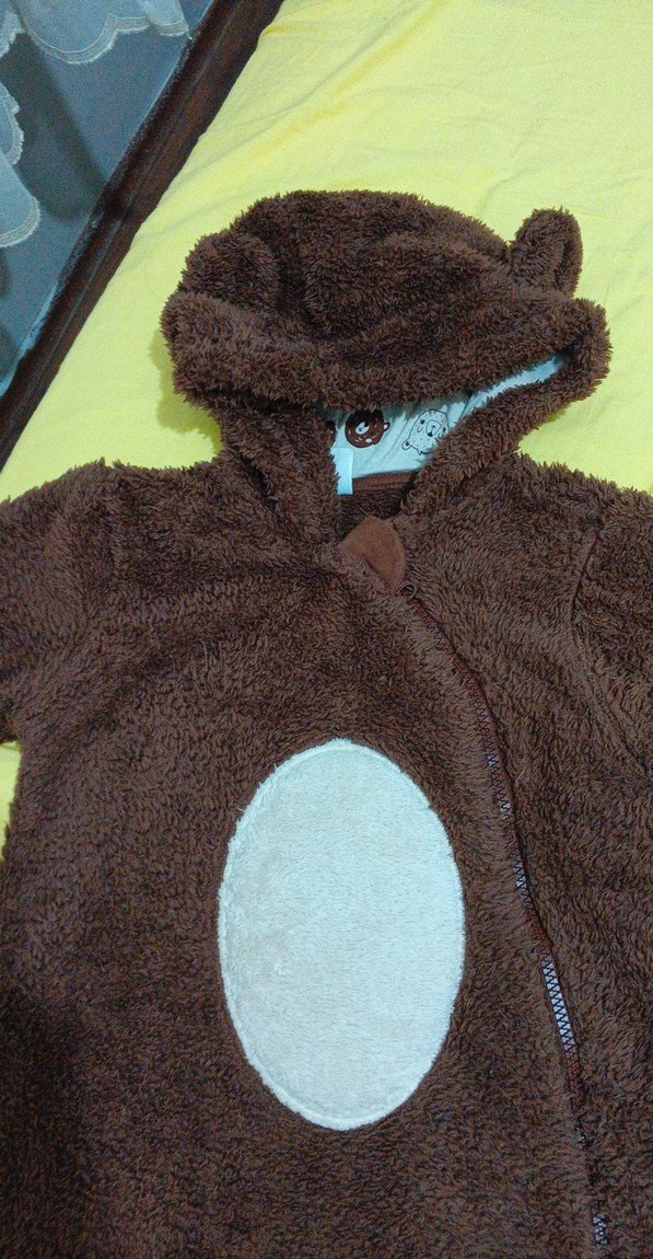 Kahverengi Kürklü Bebek Tulumu - Görsel 2