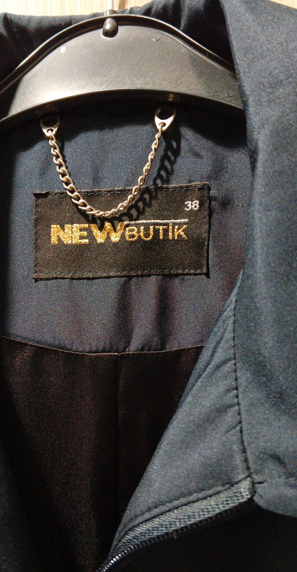 Kadın Lacivert Uzun Belden Kemerli Yağmurluk - Görsel 3