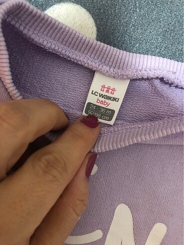 24-36 Ay Beden pembe Renk Kız çocuk sweatshirt