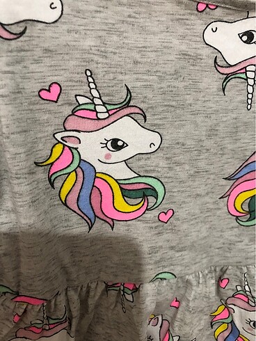 18-24 Ay Beden gri Renk H&M kız penye elbise