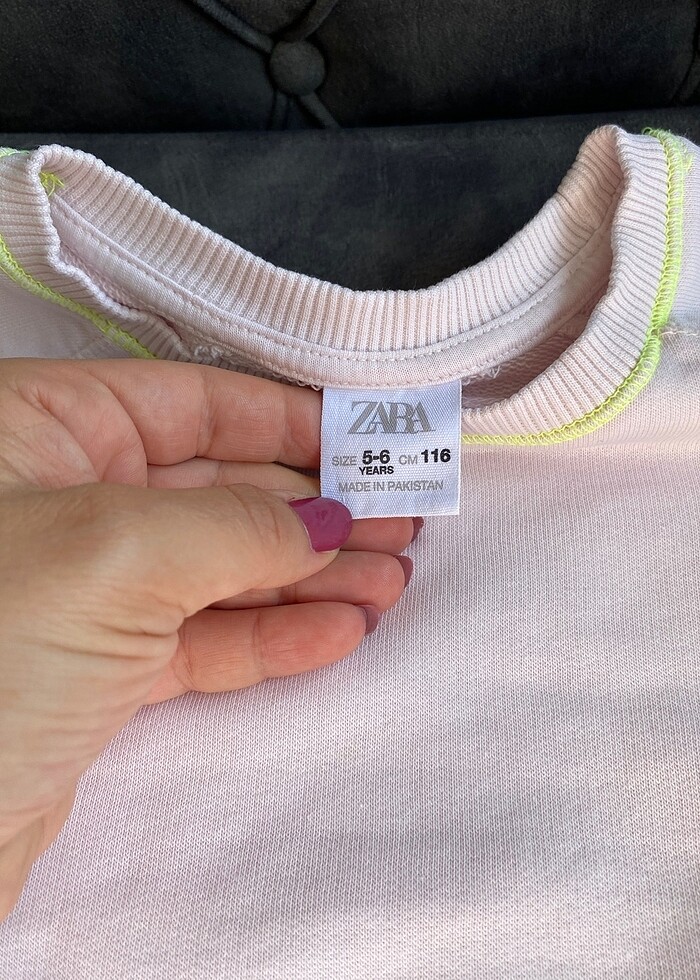 Zara kız çocuk fitilli alt üst takım - Görsel 3