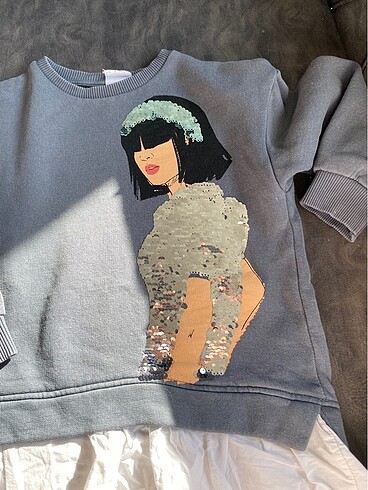 Zara kız çocuk sweatshirt - Görsel 5