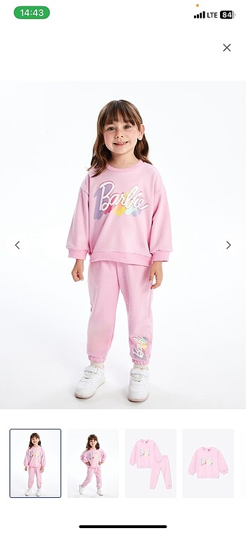 Kız çocuk Barbie alt üst takım - Görsel 6