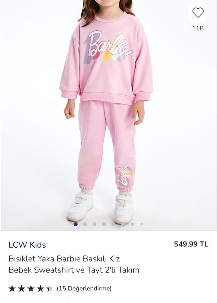 Kız çocuk Barbie alt üst takım - Görsel 5
