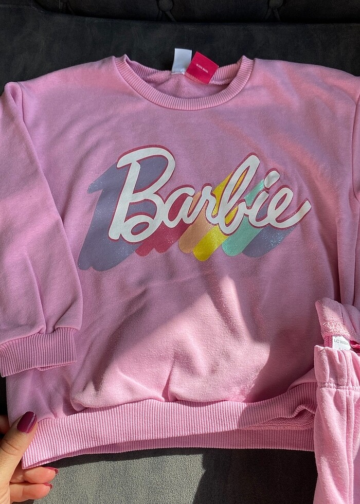 Kız çocuk Barbie alt üst takım - Görsel 3