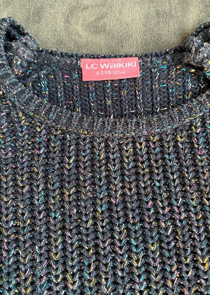 Kız çocuk simli kazak - Görsel 2