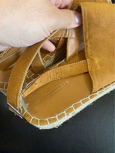 Kadın taba renk sandalet - Görsel 5