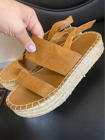 Kadın taba renk sandalet - Görsel 6