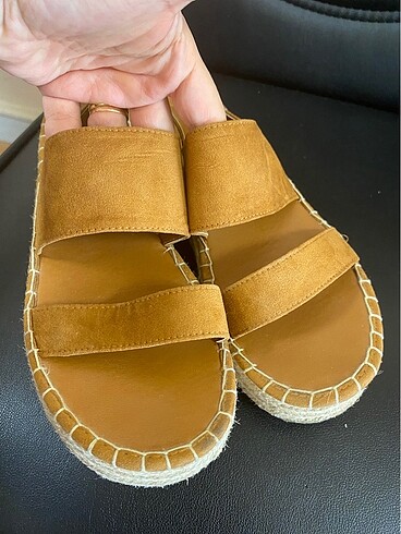 Kadın taba renk sandalet - Görsel 7