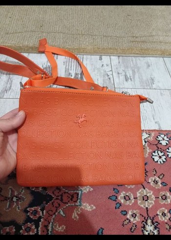  Beden turuncu Renk ASKILI POSTACI ÇANTA