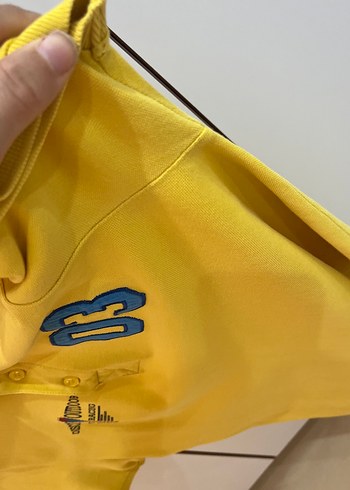 l Beden sarı Renk Sarı Düğmeli Erkek Polo Tişört