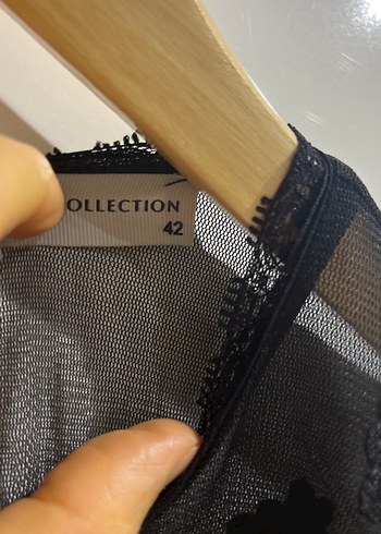 Dantel Detaylı Siyah Midi Gotik Elbise - Görsel 2