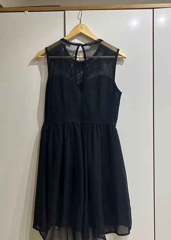 Dantel Detaylı Siyah Midi Gotik Elbise - Görsel 3