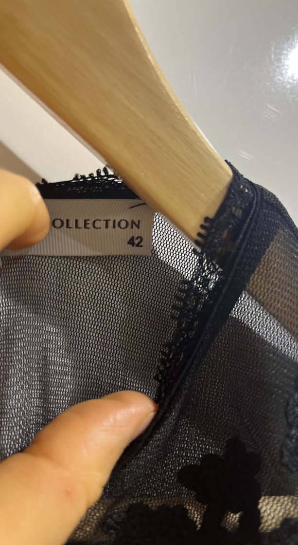 Dantel Detaylı Siyah Midi Gotik Elbise - Görsel 2