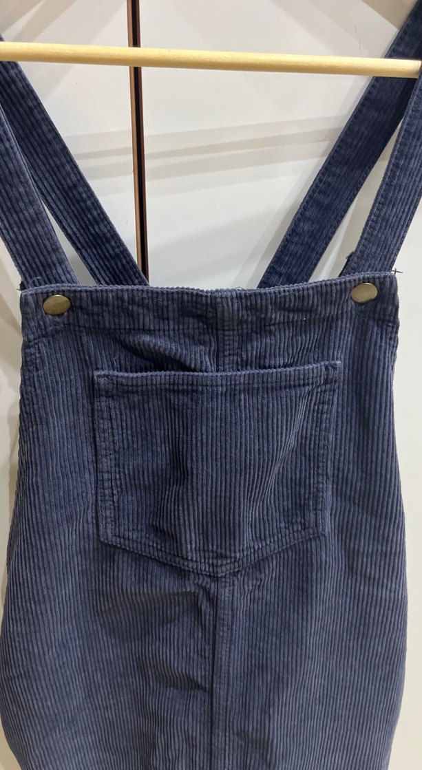 Kadın Lacivert Denim Kısa Salopet - Görsel 2