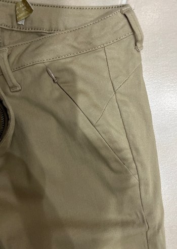 Bej Kadın Keten Kumaş Pantolon - Görsel 2