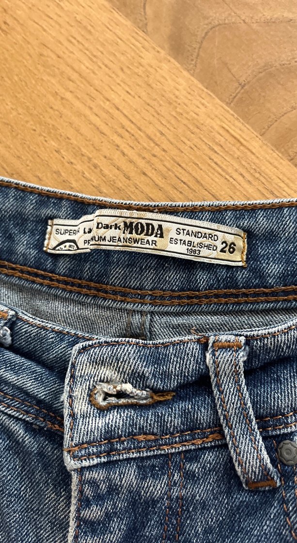 Kadın Gri Mavi Denim Midi Pantolon - Görsel 2