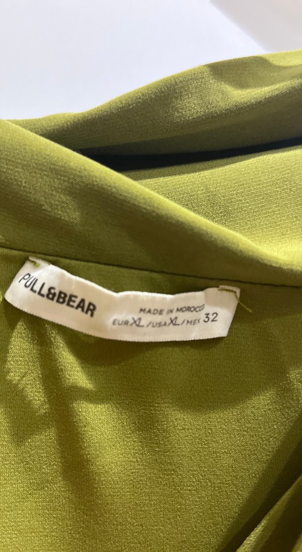 Kadın Keten Drapeli Midi Elbise - Görsel 2