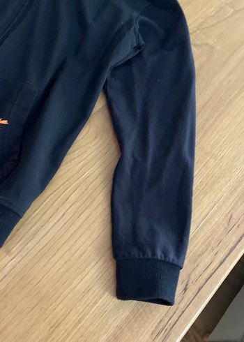 Erkek Siyah Kapüşonlu Fermuarlı Sweatshirt - Görsel 3