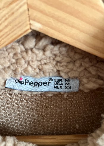 Kahverengi Leopar Detaylı Kadın Peluş Ceket sadece etiketini - Görsel 5