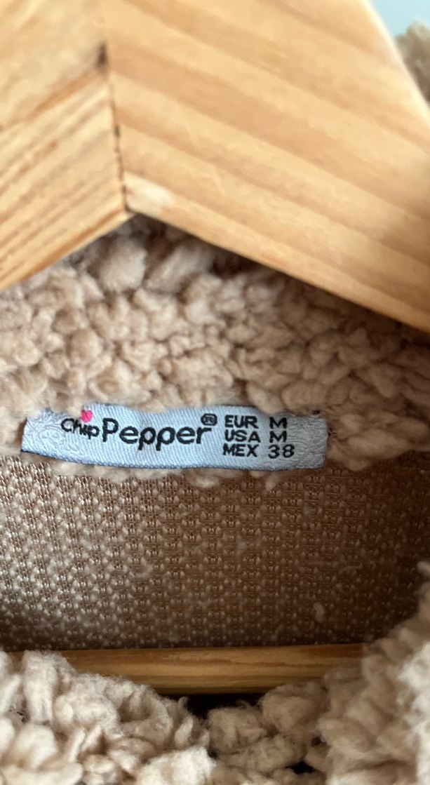 Kahverengi Leopar Detaylı Kadın Peluş Ceket sadece etiketini - Görsel 5