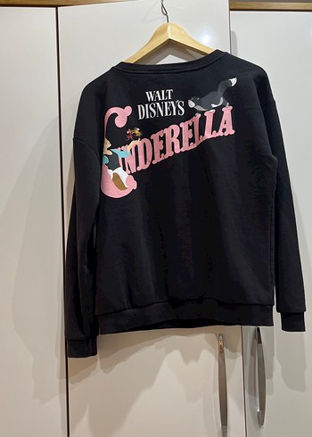 Siyah Baskılı Kadın Sweatshirt - Görsel 3