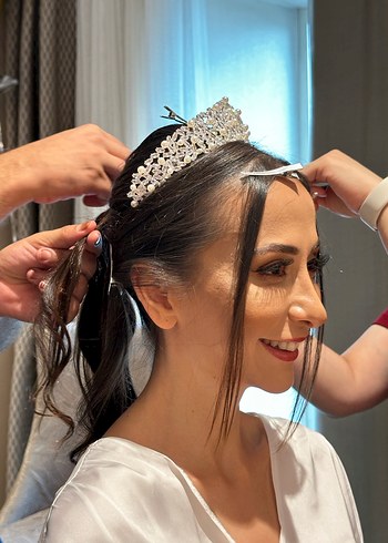 Parlak incili gelin taç - Görsel 3