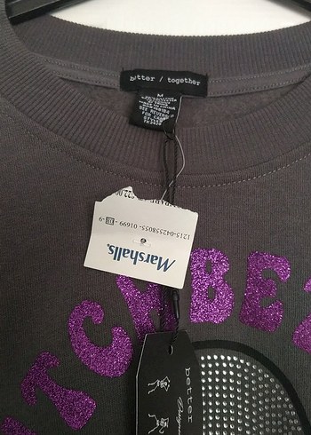 Franklin & Marshall Uzun Kollu Düğmeli Gri Baskılı Sweatshirt