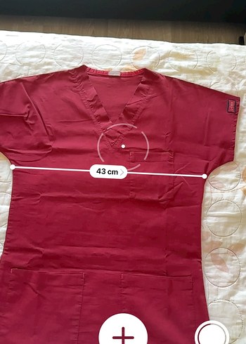 Bordo V Yaka hemşire forması