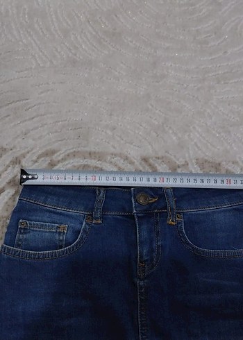 34 Beden mavi Renk XSİDE Mavi Denim Midi Etek
