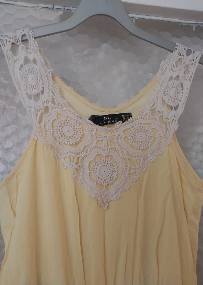 DANTEL DETAYLI ELBİSE - Görsel 2