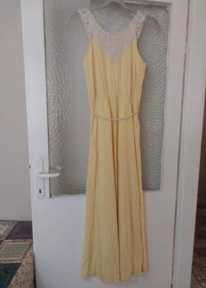 DANTEL DETAYLI ELBİSE - Görsel 3