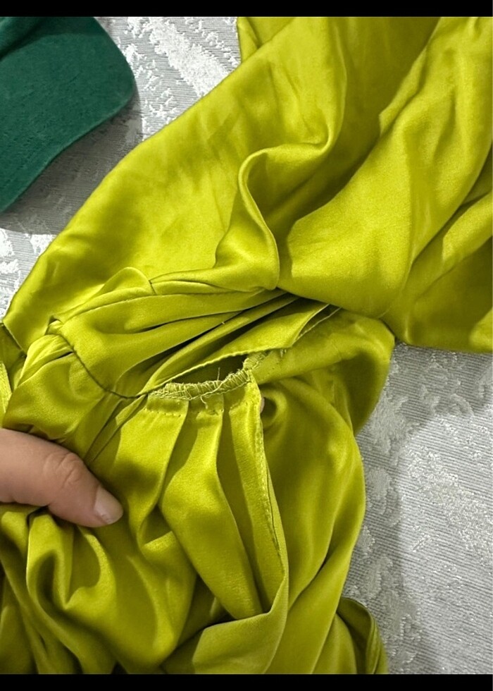 Saten abiye elbise - Görsel 4