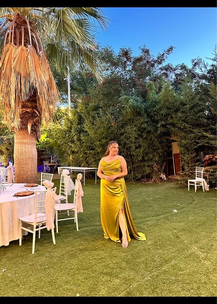 Saten abiye elbise - Görsel 2