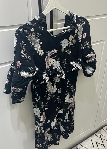 Bohem Uzun Kollu V Yaka Kadın Kimono