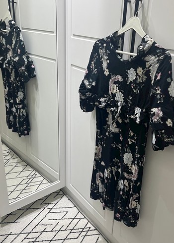 38 Beden siyah Renk Bohem Uzun Kollu V Yaka Kadın Kimono
