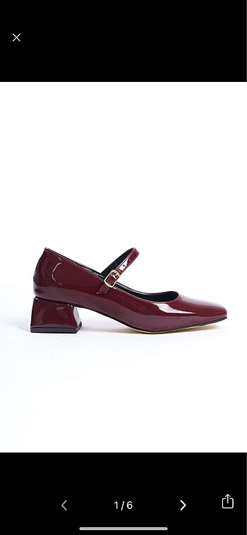 Bordo mary jane ayakkabı