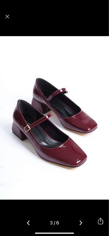 38 Beden Bordo mary jane ayakkabı
