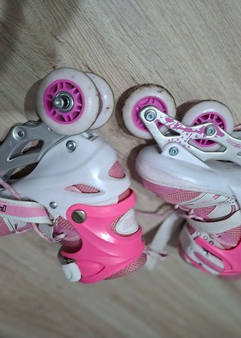 Pembe Bağcıklı kiz cocuk Paten - Görsel 3