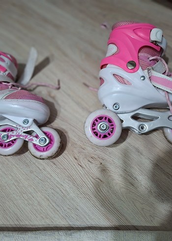 Pembe Bağcıklı kiz cocuk Paten - Görsel 4