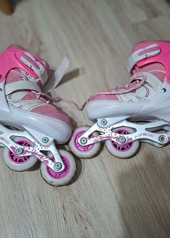 Pembe Bağcıklı kiz cocuk Paten - Görsel 5